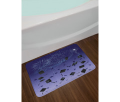 Tossed Caps Celebration Bath Mat