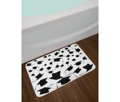 Tossed Graduation Caps Bath Mat