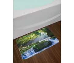 Green Forest and Streaming Bath Mat