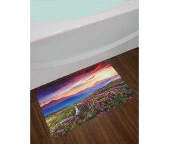 Summer Day Floral Panorama Bath Mat