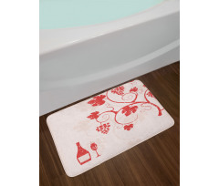 Winery and Fruits on Tree Bath Mat