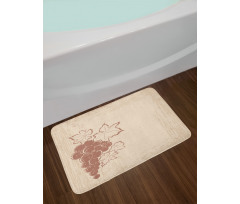 Vintage Style Fruits Branch Bath Mat