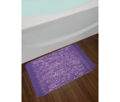 Outline Fruits Vertical Strip Bath Mat