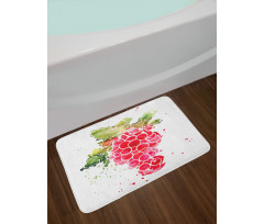 Splashed Watercolor Fruits Bath Mat