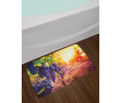 Grape in Countryside Vineyard Bath Mat