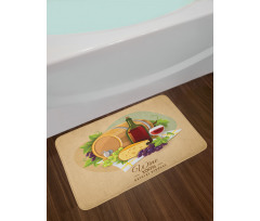 Wine Natural Product Picnic Bath Mat