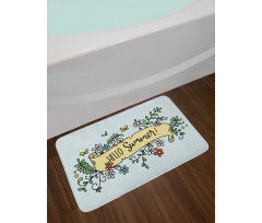 Floral Hello Summer Ribbon Bath Mat