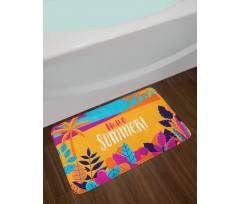 Tropical Beach Hello Summer Bath Mat