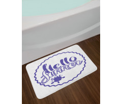 Hello Summer Season Circle Bath Mat