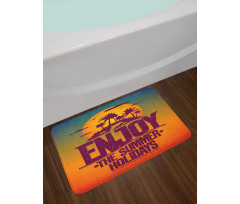 Tropical Island Enjoy Summer Bath Mat