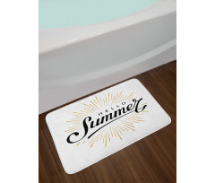 Simple Summer Hand Lettering Bath Mat