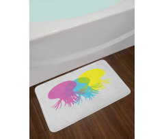 Overlap Marine Animals Bath Mat