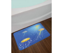 Abstract Floating Scene Bath Mat