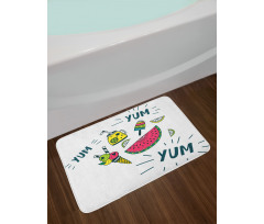 Summer Tastes and Lettering Bath Mat