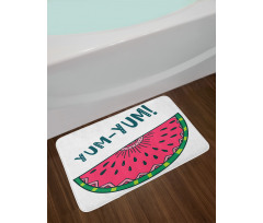 Tasty Watermelon Slice Yum Yum Bath Mat