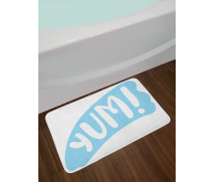 Simplistic Wording on Strokes Bath Mat