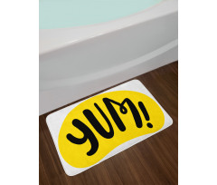 Lettering in Funny Text Font Bath Mat