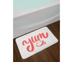 Words with Emoji Licking Face Bath Mat