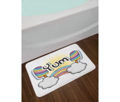 Rainbow Clouds and Popsicle Bath Mat