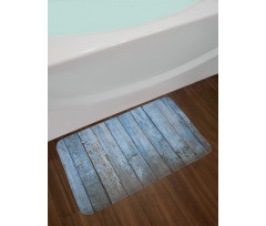 Grungy Painted Wooden Fence Bath Mat