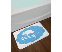 Counting Sheep Cloud Jumping Bath Mat