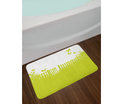 Garden Lawn and Gate Rural Bath Mat