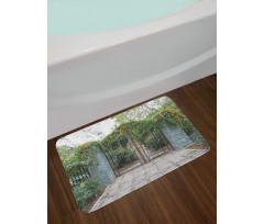 Wrought Floral Garden Gate Bath Mat