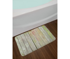 Old Rural Grungy Wooden Fence Bath Mat