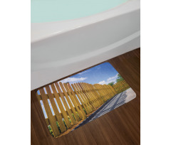 Terrace in Summer Day Sky Bath Mat