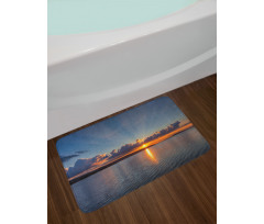 Sunset over Lake Horizon Bath Mat