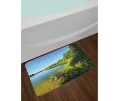 Coastline Trees Nature Bath Mat