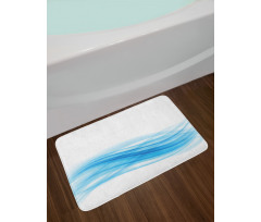 Smooth Wavy Lines Stream Flow Bath Mat