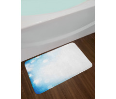 Gradient Effect Blurred Spots Bath Mat