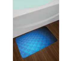 Vibrant Geometric Ombre Square Bath Mat