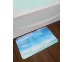 Fascinating Sky with Clouds Bath Mat