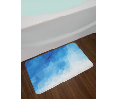 Abstract Polygonal Ombre Art Bath Mat