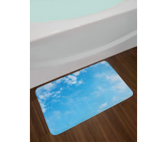 Open Summer Sky with Clouds Bath Mat