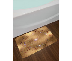 Circle Signs on Manuscript Bath Mat