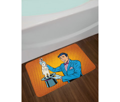 Magician Rabbit Pop Art Retro Bath Mat