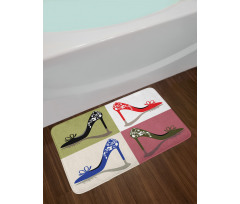 Floral Ornamental Shoes Bath Mat