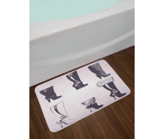 High Heel Boots Bath Mat