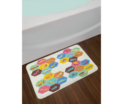 Shoe in Hexagons Bath Mat