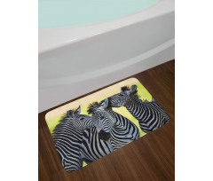 Zebras Wild Nature Bath Mat