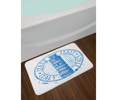 Leaning Tower Pisa Historical Bath Mat