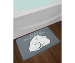 Your Hugs Lettering Valentines Bath Mat