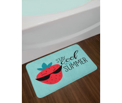 Funny Strawberry Summer Bath Mat