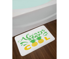 Summer Vibe Pineapple Bath Mat