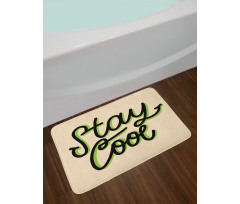 Modernistic Typography Bath Mat