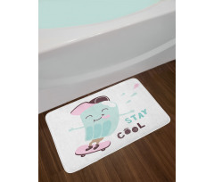 Funny Skateboard Popsicle Bath Mat