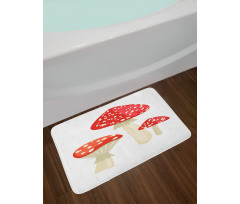 Simple Cartoon Toadstool Bath Mat